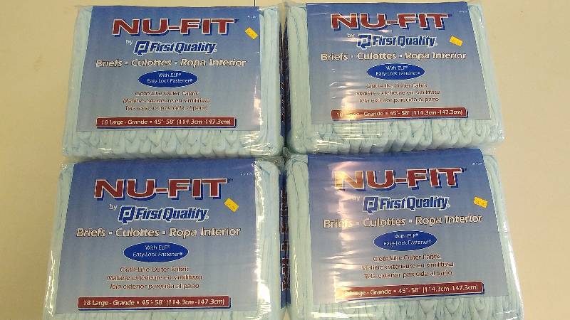 lot 202 image: (4) 18 Pack of Nu-Fit Absorbant Underwear