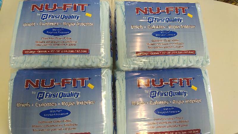 lot 204 image: (4) 18 Pack of Nu-Fit Absorbant Underwear