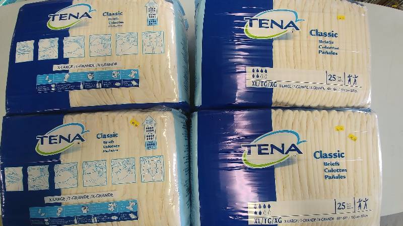 lot 207 image: (4) 25 Pack of Tena Absorbant Underwear