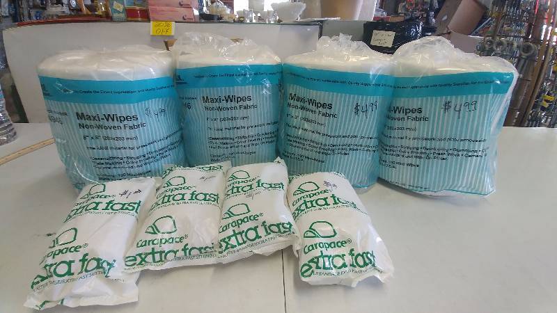 lot 216 image: Maxi-Wipes & Carapace Plaster Bandages