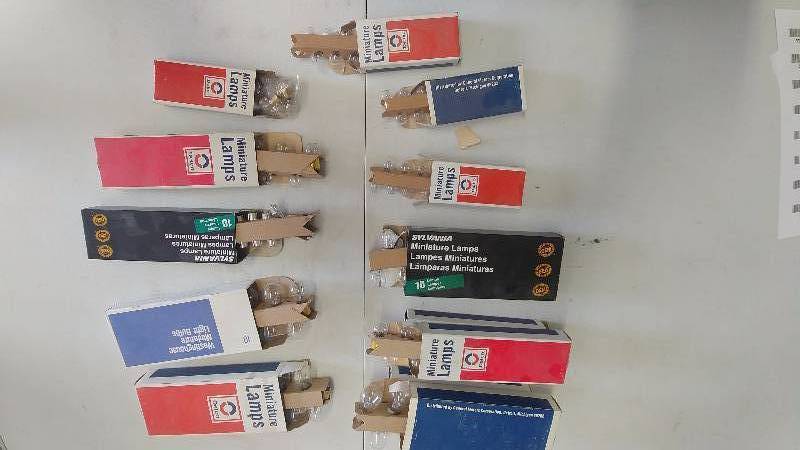 lot 240 image: Delco, Westinghouse Old New Stock Mini Bulbs
