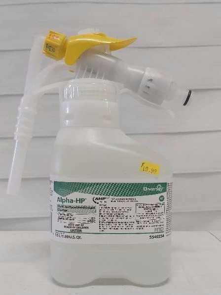 lot 309 image: Diversey Alpha-HP Disinfectant Cleaner, Citrus, 1.5L Spray Bottle