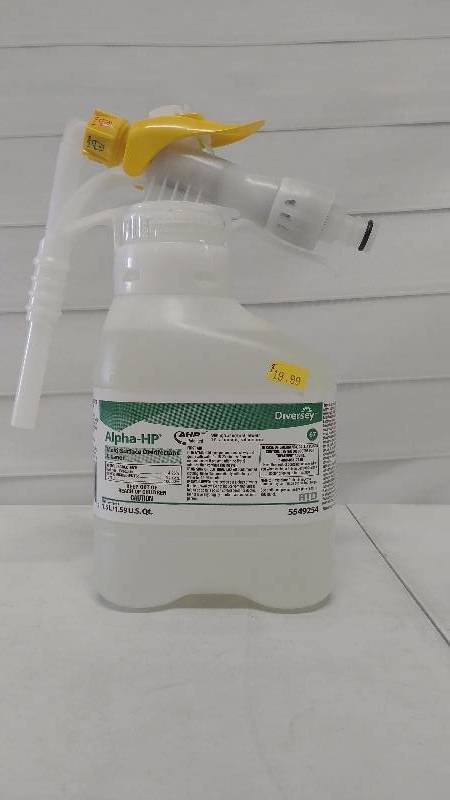 lot 310 image: Diversey Alpha-HP Disinfectant Cleaner, Citrus, 1.5L Spray Bottle