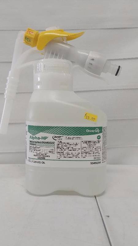 lot 311 image: Diversey Alpha-HP Disinfectant Cleaner, Citrus, 1.5L Spray Bottle