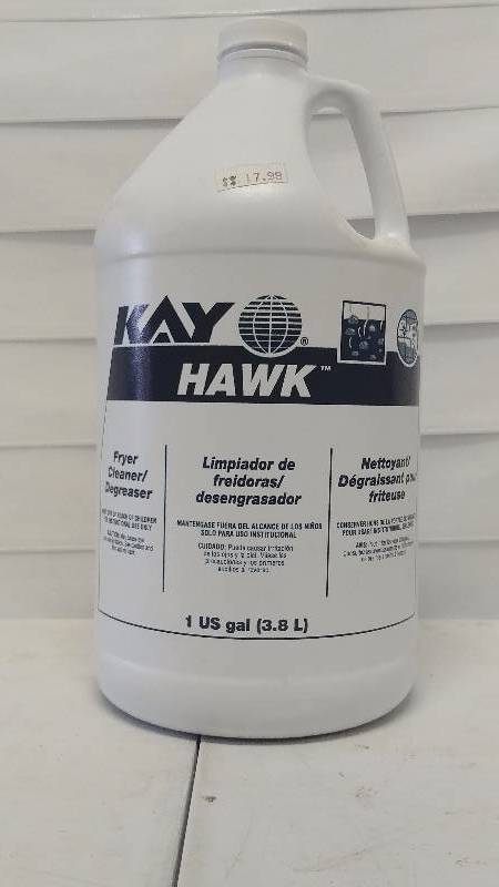lot 320 image: Kay 1114153 Hawk Fryer CleanerDegreaser Gal