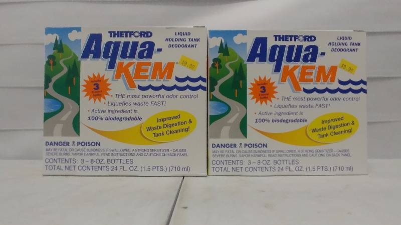 lot 346 image: (2) Aqua-Kem Deodorant - Three 8 oz. bottles