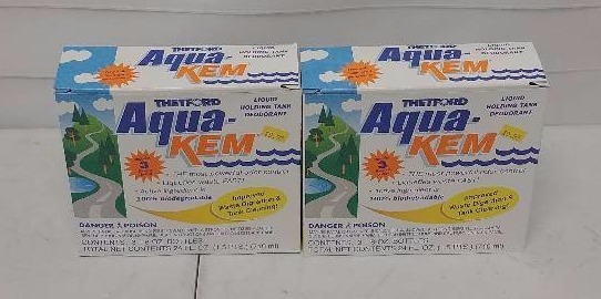 lot 347 image: (2) Aqua-Kem Deodorant - Three 8 oz. bottles