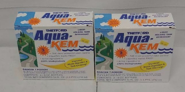 lot 348 image: (2) Aqua-Kem Deodorant - Three 8 oz. bottles