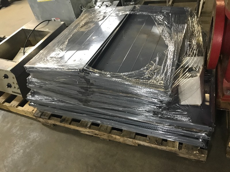 LOT OF METAL SHELVING