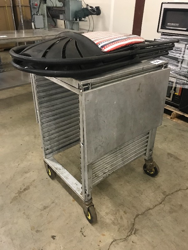 BAKING TRAY RACK AND FOLDING CHAIRS