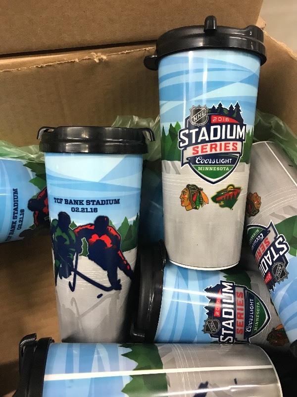 BOX OF NHL STADIUM SERIES TUMBLERS
