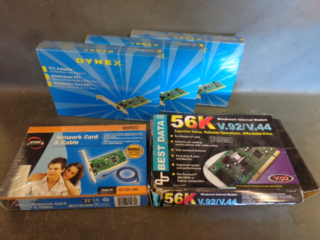Network Card and Cable, Motem and Adapters