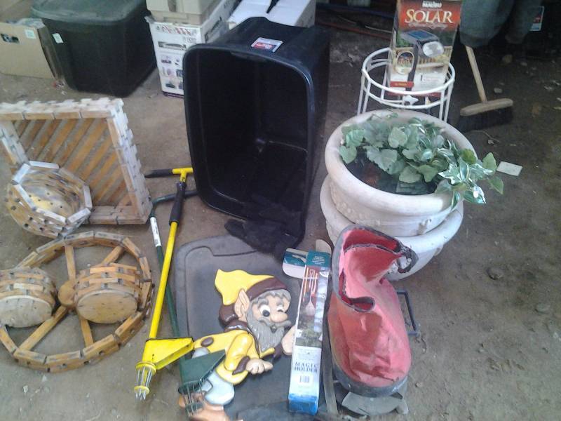 lot 37 image: 2-Large Foam Planter Pots & Related