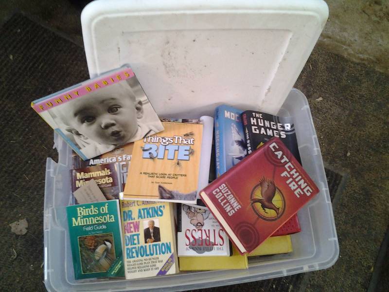 lot 27 image: Tote Full Of Assorted Books-Novels, Wild Life, Cook Books, Picture Books