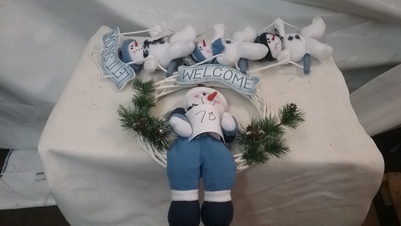 2x Holiday Snowman Decor