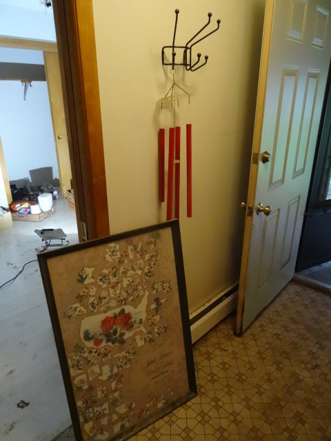 lot 43 image: Windchime, Wall Coat Hooks,