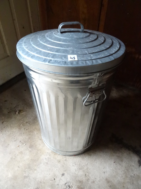 lot 45 image: 20 Gallon Galvanized Garbage Can