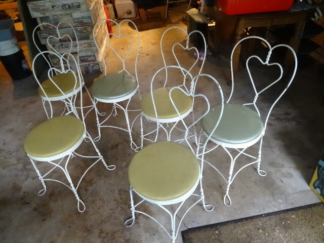 lot 67 image: Vintage Ice Cream Chairs