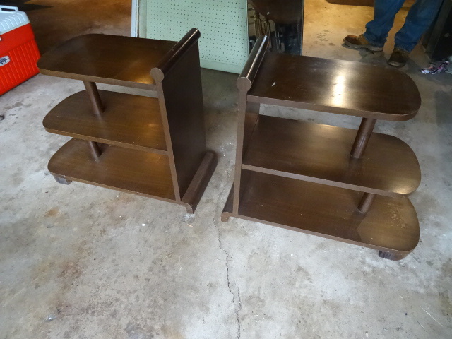 lot 76 image: 2 Art Deco Style End Tables 28 X 12 X 24