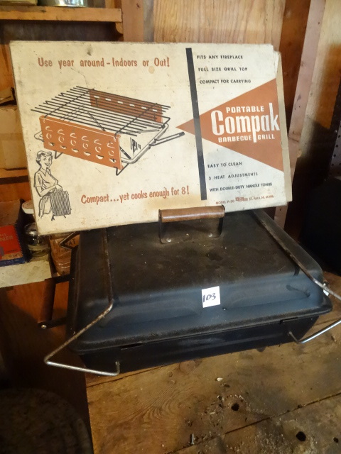 lot 103 image: Portable Propane Camp Stove & BBQ Compak Grill