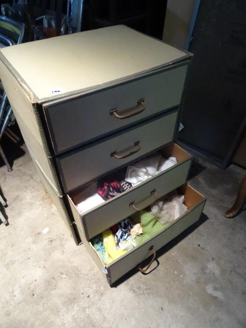lot 138 image: Cabinet 4 Drawers Full Of Sewing Notions