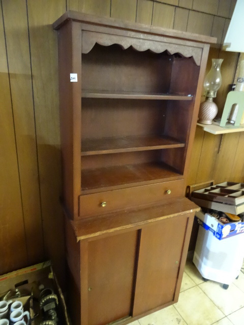 lot 204 image: Wood Cabinet, 1 Sliding Door,