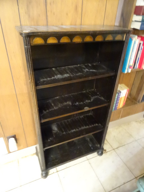 lot 229 image: Vintage Wood Bookcase 24 X 11 X 44