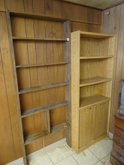lot 241 image: 2 Wood Book Cases 30 X 6 X 78,