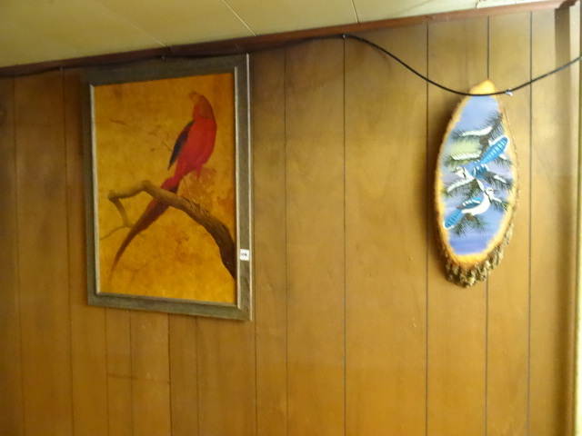 lot 258 image: 1 chinese Pheasant Wall Art  & Wood Painting
