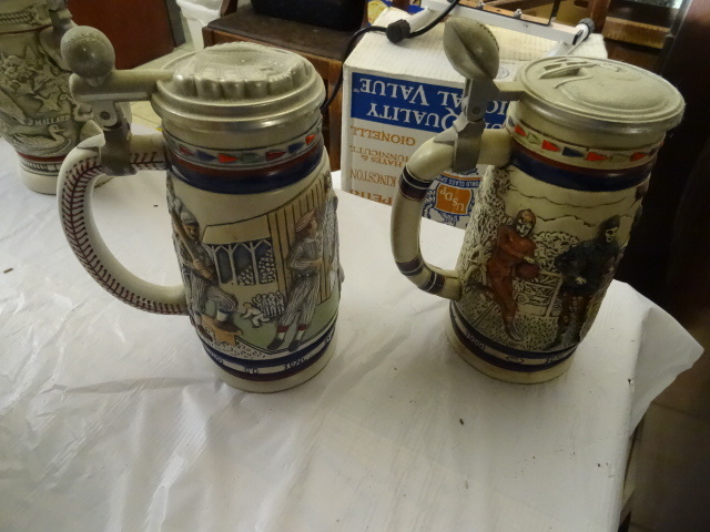 lot 285 image: 2 Avon Beer Steins Fall & Baseball Themes