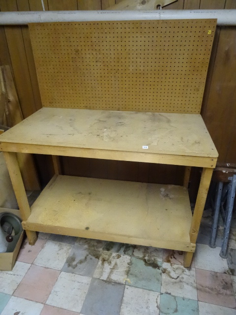 lot 363 image: Work Bench, Peg Board,