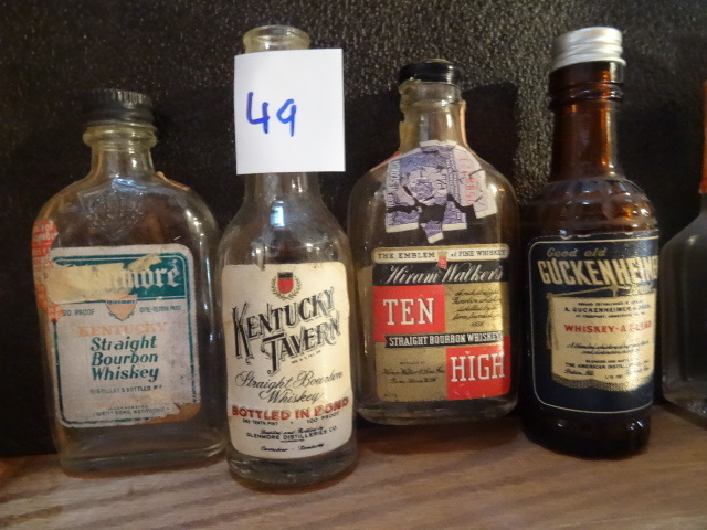 Qty 4, Liquor Sample Bottles, Collectible