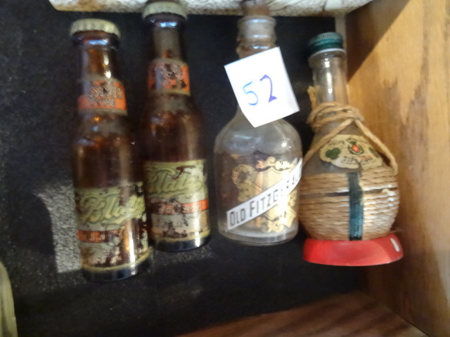 Qty 4, Liquor Sample Bottles, Collectible