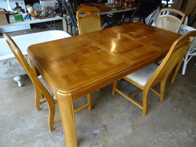 Wood Dining Table For 4, 72 X 39 X 30