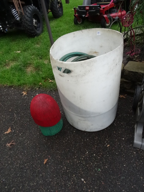 Plastic Barrel, Garden Hose, 50.