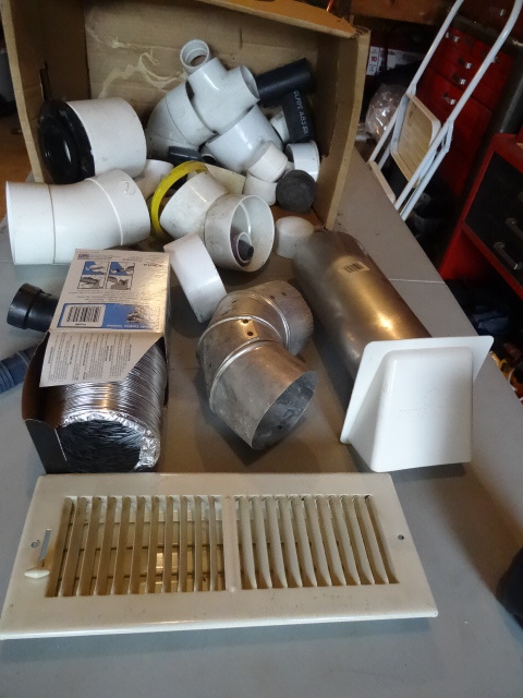 Misc PVC Fittings & Duct Work