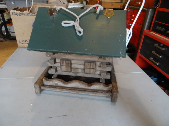 Log Cabin Hanging Bird Feeder