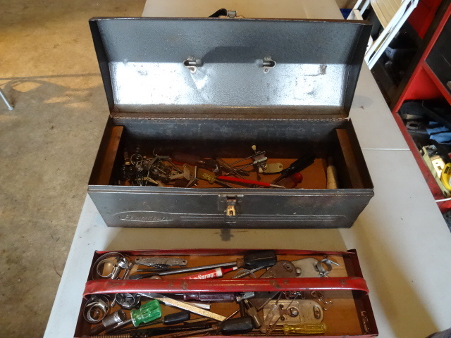 Power Kraft Tool Box With Misc Contents