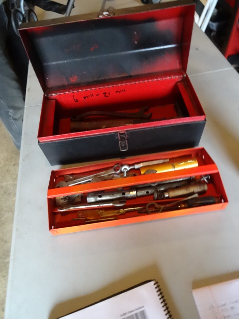 Metal Tool Box With Misc Tools