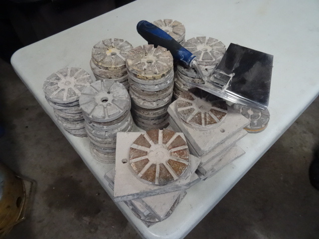 3 Diamond Grinding Pads, Used,