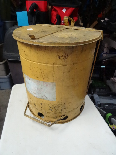 Large Foot Operated Rag Can
