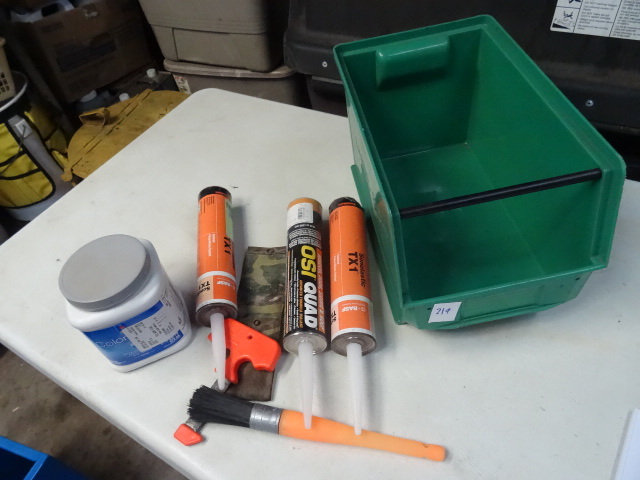 Hand Saw, Hardware Bin, 2 Tubes Of Sonalastic TX1,