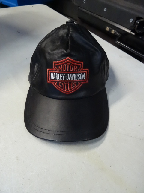 Leather Harley Davidson Hat