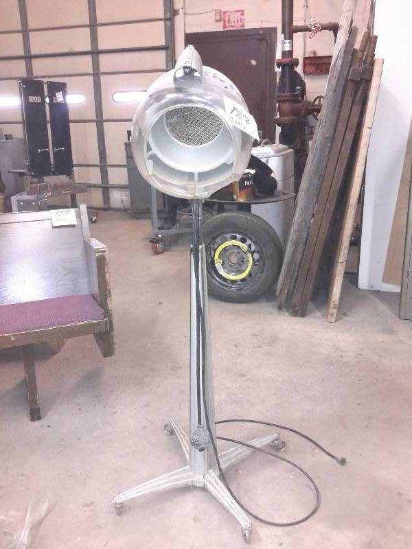 lot 128 image: vintage Eugene professional hair drier (hieght adj.)