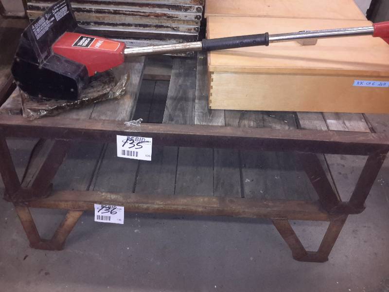 lot 135 image: Steel & wood Railroad Pallet 
