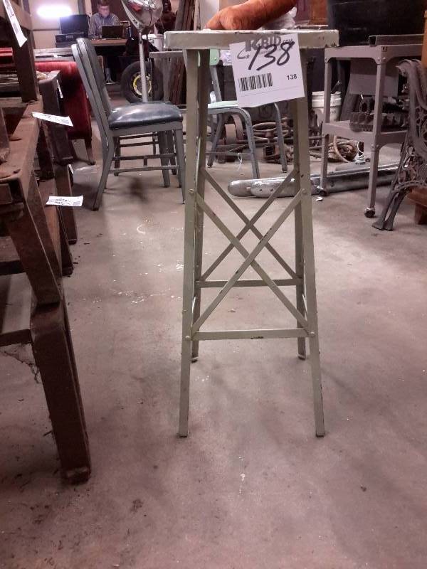 lot 138 image: Steel Work Stool
