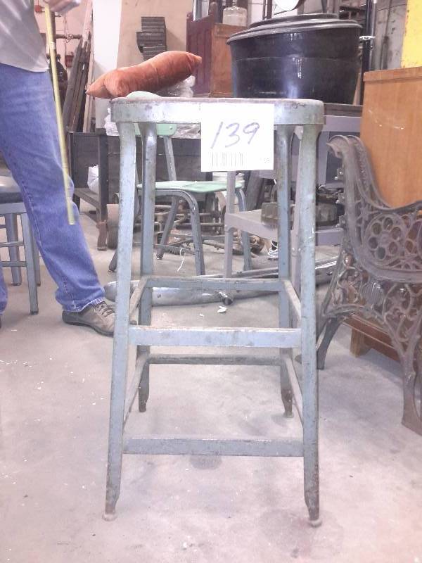 lot 139 image: Steel Work Stool