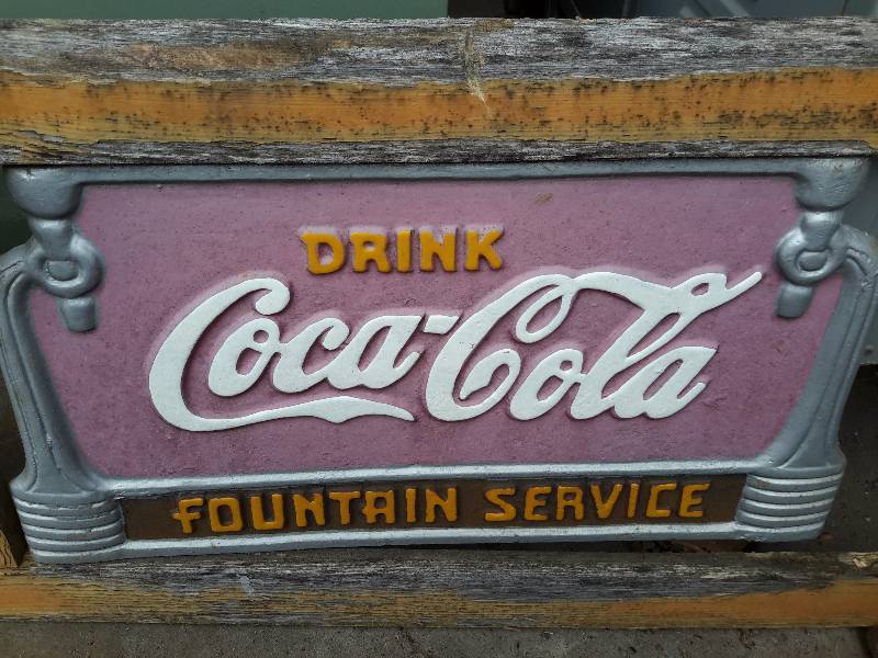 lot 7 image: Parts for a Coca Cola Bench