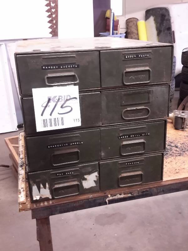 lot 115 image: 4 - 2 drawer Aurora stackable ,steel