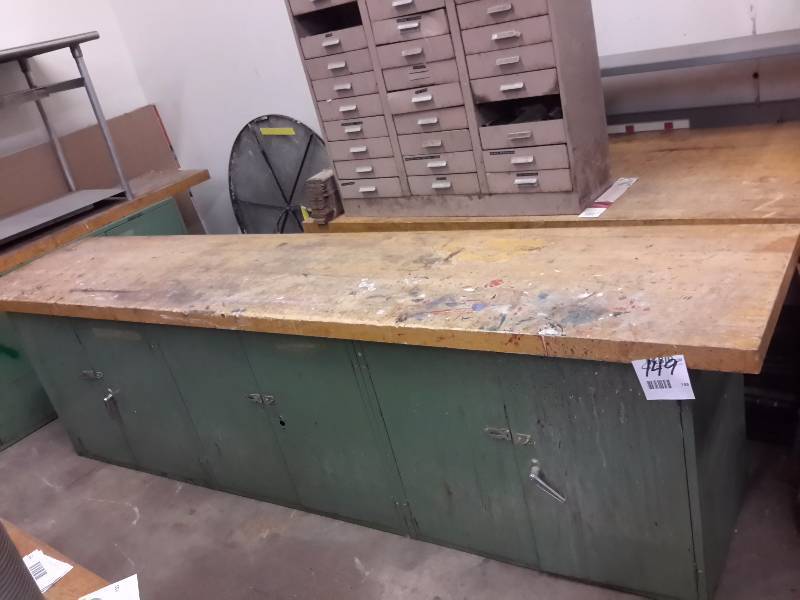 lot 149 image: solid Maple Butcher Block  work bench